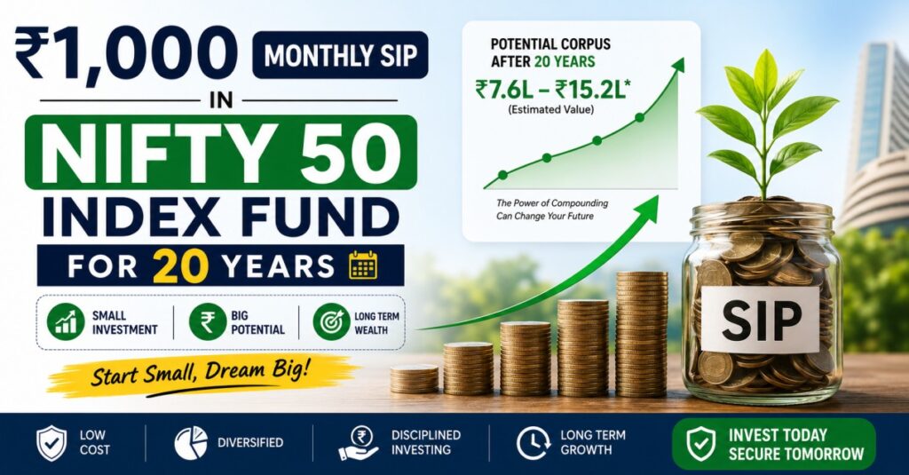 ₹1,000 Monthly SIP in Nifty 50 Index Fund